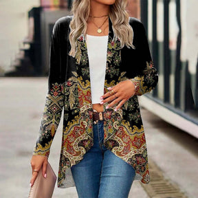 HerbstTrend® - Retro long-sleeved printed cardigan