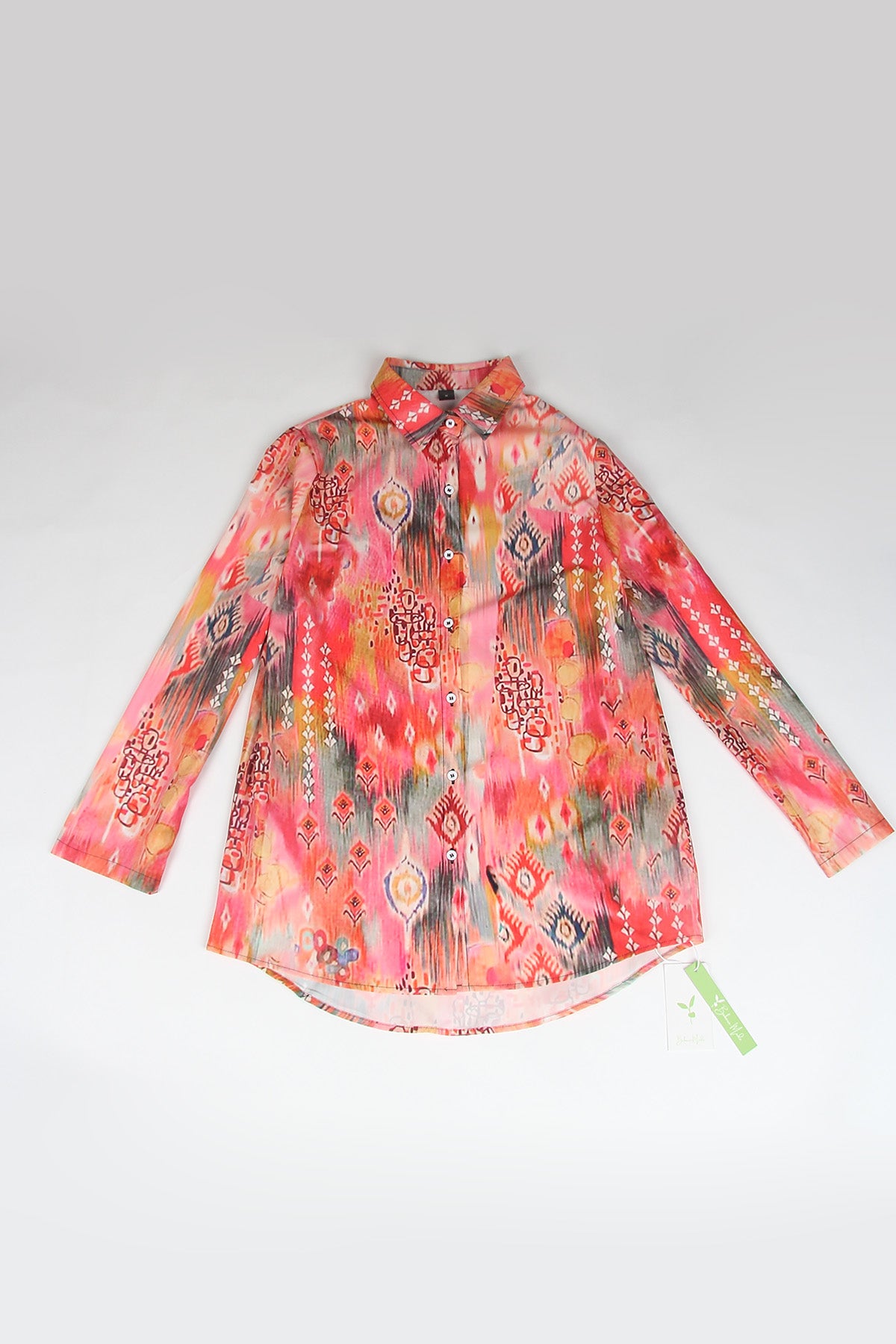 SpringStil® - Romantic shirt with floral print and 3/4 sleeves