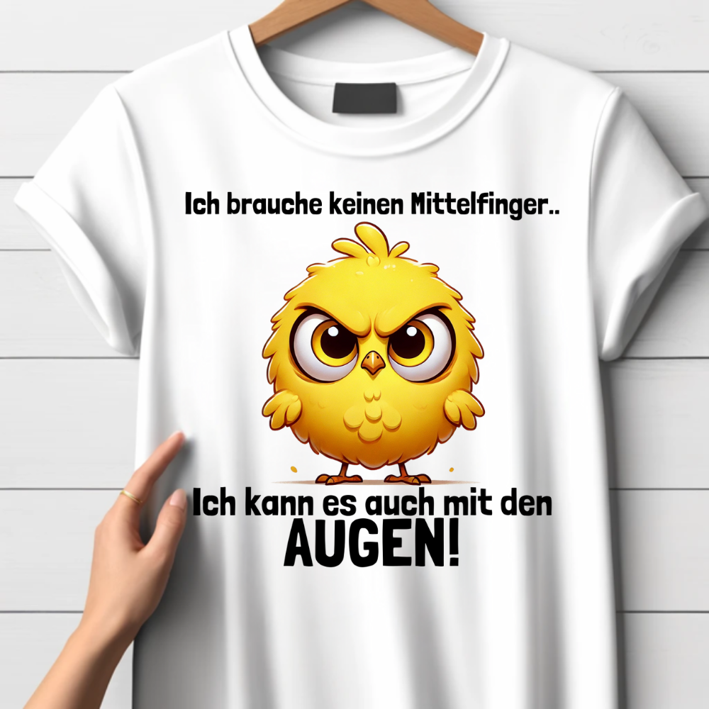 Wütendes Küken Shirt | Lustiges Statement T-Shirt | Humorvolles Weihnachtsdesign | Cooles Winter-Shirt für Damen