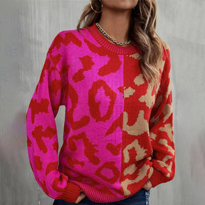 FallStil® - Long-sleeved sweater with red print