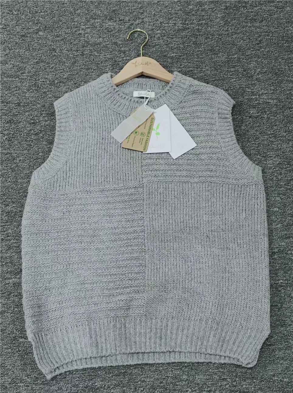 Celestial® - Grey sleeveless plain sweater