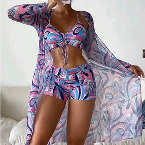 CabanaCouture® - Groovy Print Purple Swimwear