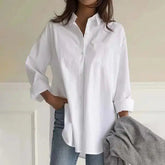 Plain collar shirt