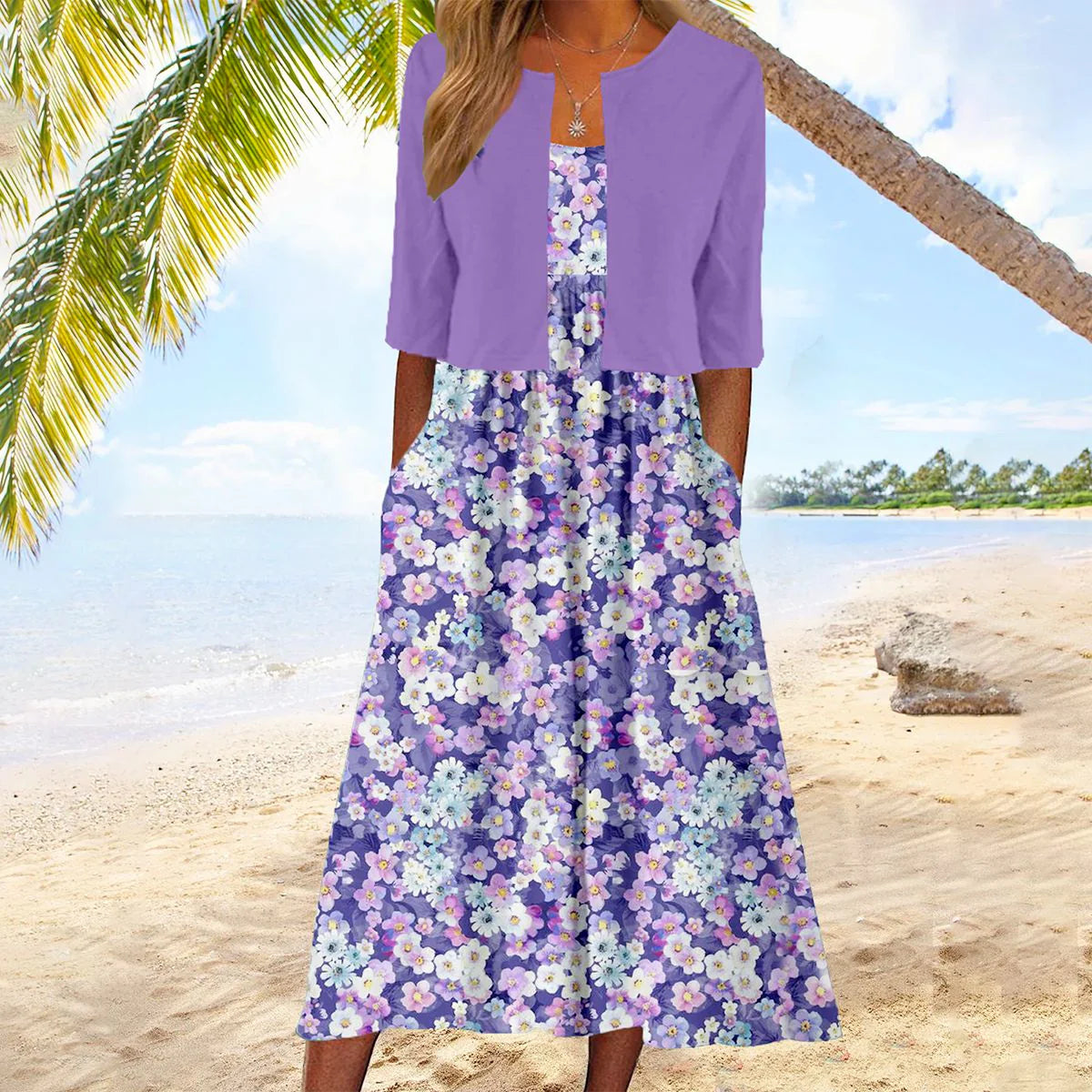 Lilac dream midi dress