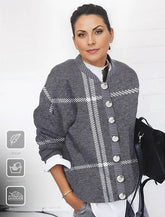 WinterTrend® - Long-sleeved retro top in grey