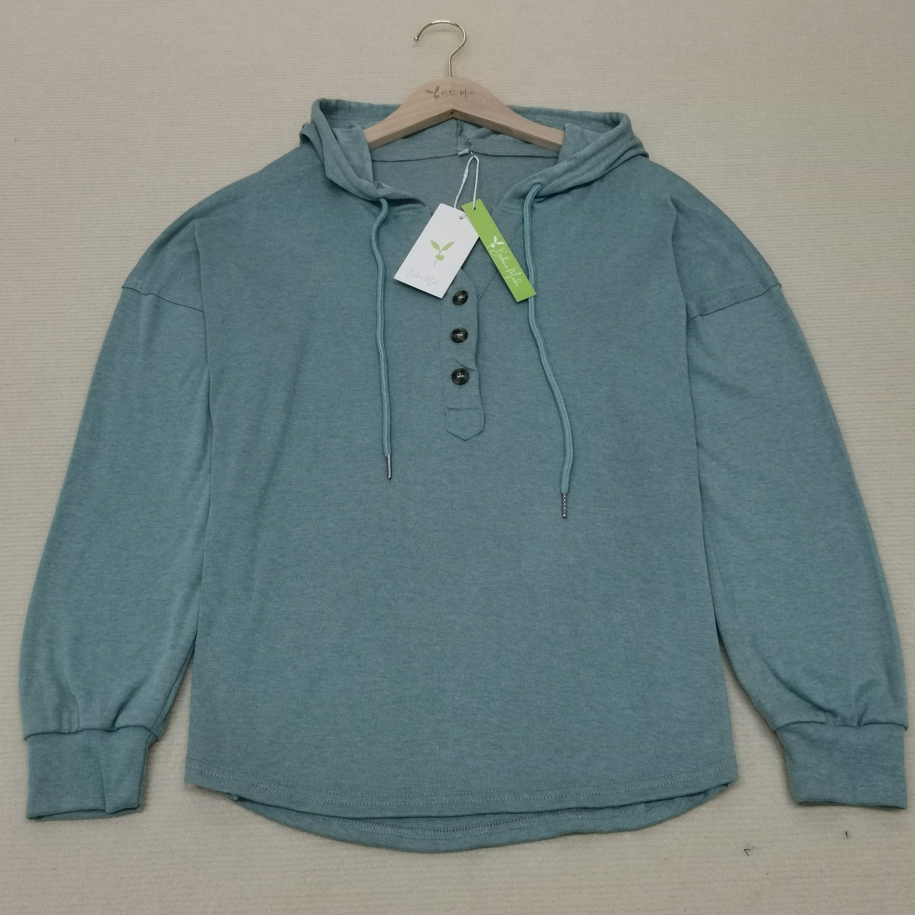 FallStil® - Turquoise plain long sleeve sweatshirt