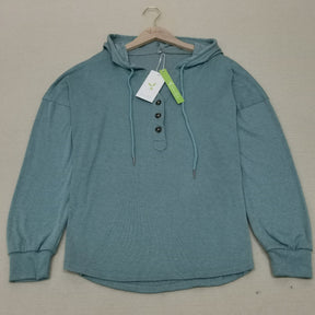 FallStil® - Turquoise plain long sleeve sweatshirt