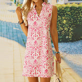 BlütenBliss® - Cute sleeveless mini dress with rose print