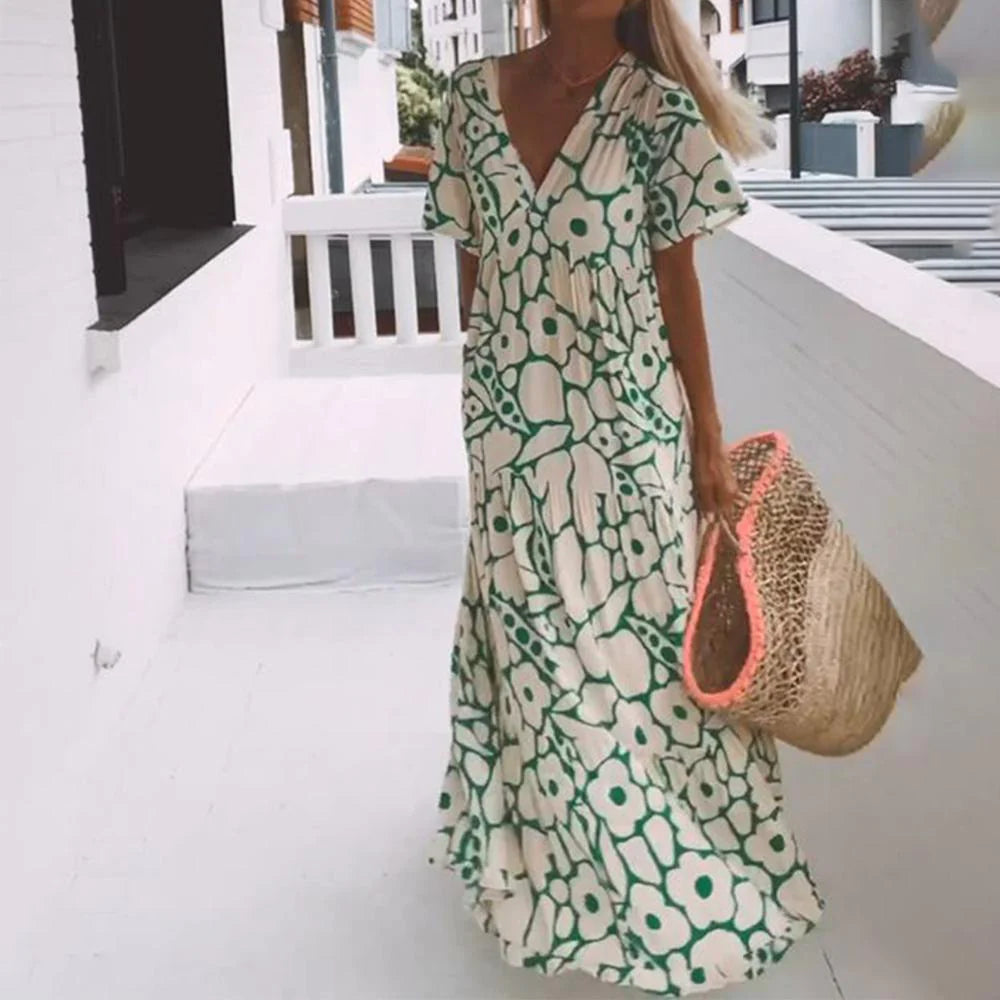 Sea of ​​Flowers Maxi Dress