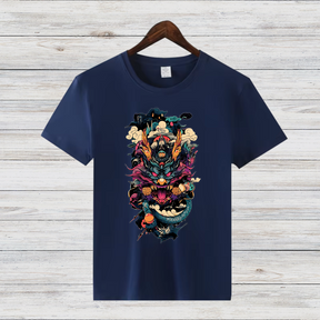 Mystischer Drachengeist | Asiatisches Kunst T-Shirt | Fantasievolles Drachen-Design | Stilvolles Statement Shirt für Wintertage