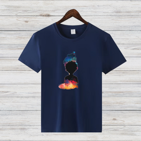 Galaxy Silhouette Shirt | Künstlerisches T-Shirt | Kreatives Design | Baumwollshirt für Stilbewusste