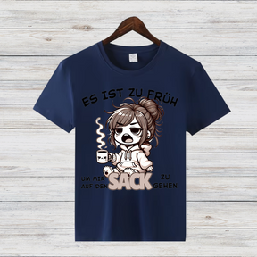 Morgenmuffel Shirt | Lustiges Sprüche T-Shirt | Humorvolles Kaffee Design | Statement Shirt für Kaffeeliebhaber