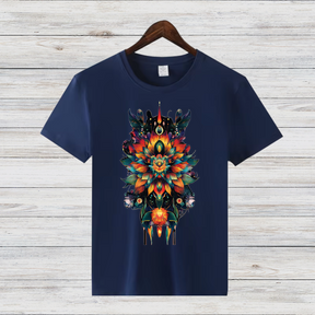 Magisches Blumen-Shirt | Künstlerisches T-Shirt | Boho Style | Fashion Statement für kreative Seelen