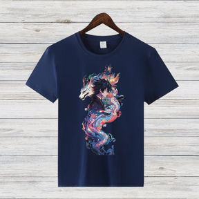 Mystischer Drache | Anime Fantasy T-Shirt | Kunstvolles Design | Geschenk für Anime-Fans