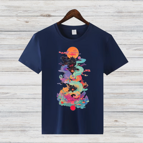 Magisches Winterdesign | Fantasievolles Kunstshirt | Mystisches Baumwollshirt | Stilvolles Geschenk für Fantasy-Fans