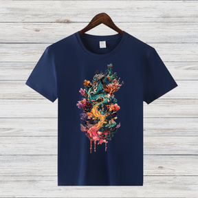 Magisches Drachen-Shirt | Künstlerisches Fantasy T-Shirt | Mystisches Design | Stilvolles Baumwollshirt für Fantasy-Fans