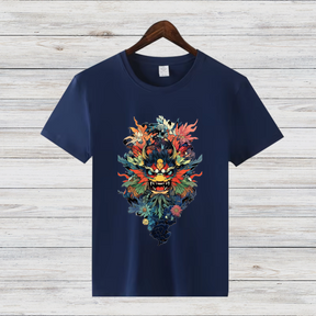 Mystischer Drachengeist | Asiatisches Kunst T-Shirt | Fantasievolles Design | Stilvolles Statement Shirt für den Winter