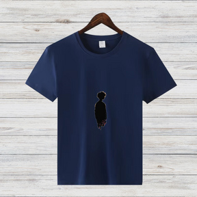 Mystische Silhouette | Kunstvolles Design Shirt | Minimalistische Mode | Stilvolles Baumwollshirt für den Winter