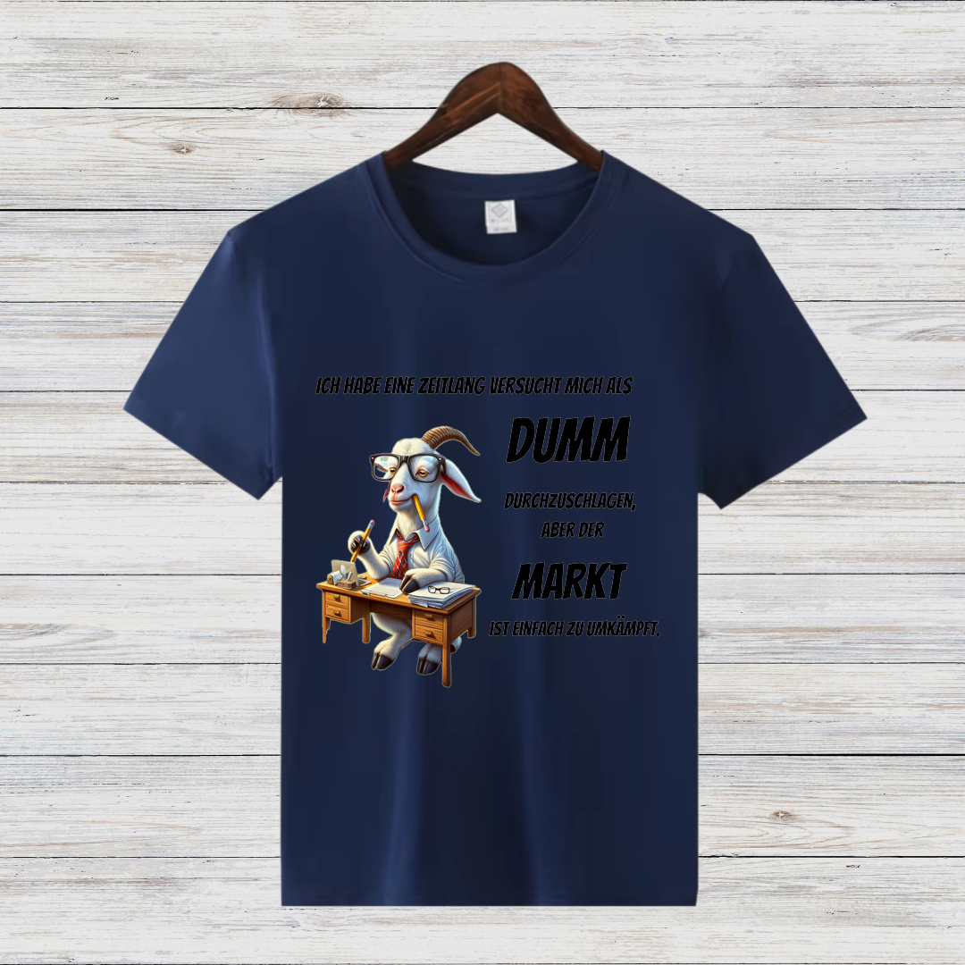 Clevere Ziege | Lustiges Statement-Shirt | Humorvolles Design | Winterliches Damen-T-Shirt