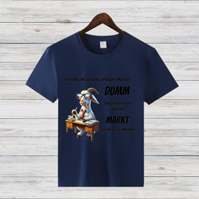 Clevere Ziege | Lustiges Statement-Shirt | Humorvolles Design | Winterliches Damen-T-Shirt