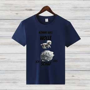Komme was Wolle | Humorvolles Schaf-Shirt | Lustiges Baumwollshirt | Statement T-Shirt für kalte Tage