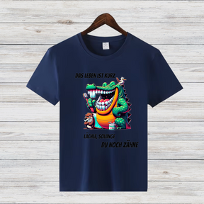 Das Leben ist kurz | Lustiges Krokodil-Shirt | Humorvolles Statement | Perfekt für kalte Tage