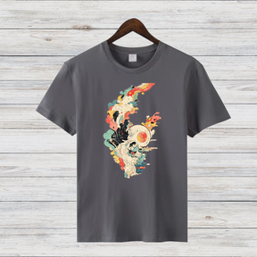 Mystischer Totenkopf | Künstlerisches Wintershirt | Stylisches Statement-Shirt | Perfektes Geschenk für Kunstliebhaber