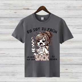 Morgenmuffel Shirt | Lustiges Sprüche T-Shirt | Humorvolles Kaffee Design | Statement Shirt für Kaffeeliebhaber