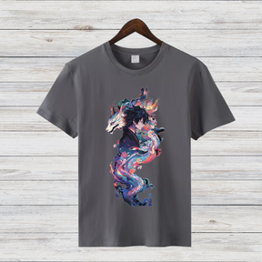 Mystischer Drache | Anime Fantasy T-Shirt | Kunstvolles Design | Geschenk für Anime-Fans