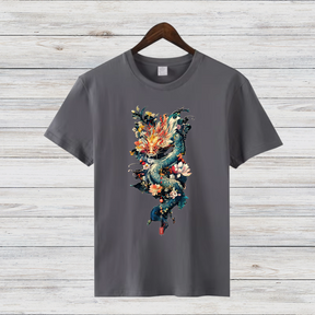 Magischer Drachen | Mystisches Fantasy T-Shirt | Kunstvolles Design | Stilvolles Statement Shirt für den Winter