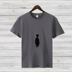 Mystische Silhouette | Kunstvolles Design Shirt | Minimalistische Mode | Stilvolles Baumwollshirt für den Winter
