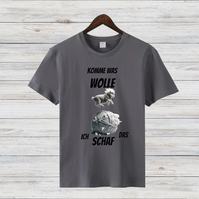 Komme was Wolle | Humorvolles Schaf-Shirt | Lustiges Baumwollshirt | Statement T-Shirt für kalte Tage