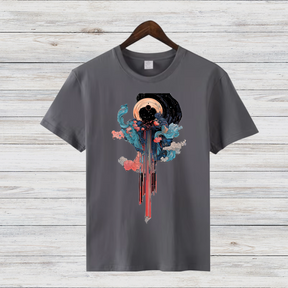 Kosmisches Kunst T-Shirt | Mystisches Design | Stilvolles Statement Shirt | Baumwollshirt für kreative Köpfe