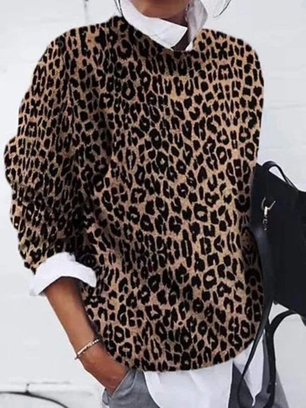 FallStil® - Wild Leopard Crew Neck Top