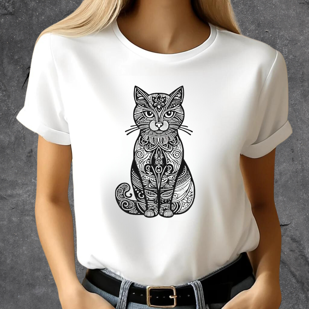 Mandala Cat T-Shirt