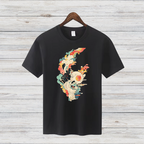 Mystischer Totenkopf | Künstlerisches Wintershirt | Stylisches Statement-Shirt | Perfektes Geschenk für Kunstliebhaber