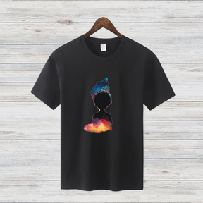 Galaxy Silhouette Shirt | Künstlerisches T-Shirt | Kreatives Design | Baumwollshirt für Stilbewusste
