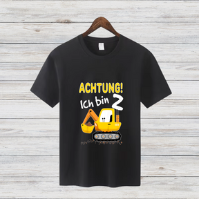 Baggerliebe zum 2. Geburtstag | Lustiges Kinder T-Shirt | Niedliches Bauarbeiter-Design | Perfekt für kleine Entdecker