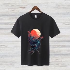 Mystisches Naturdesign | Stylisches Kunst T-Shirt | Fantasy Shirt für Naturliebhaber | Modernes Statement Shirt