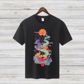 Magisches Winterdesign | Fantasievolles Kunstshirt | Mystisches Baumwollshirt | Stilvolles Geschenk für Fantasy-Fans
