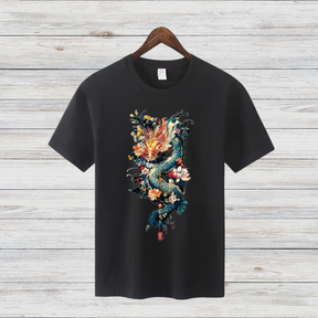Magischer Drachen | Mystisches Fantasy T-Shirt | Kunstvolles Design | Stilvolles Statement Shirt für den Winter