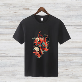 Drachenblüte | Mystisches Drachen T-Shirt | Asiatisches Kunstdesign | Stylisches Shirt für Fantasy-Fans
