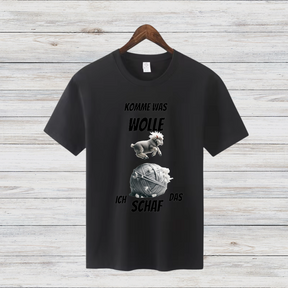 Komme was Wolle | Humorvolles Schaf-Shirt | Lustiges Baumwollshirt | Statement T-Shirt für kalte Tage