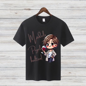 Mädels Pegel halten | Lustiges Wein-Shirt | Humorvolles Partyshirt | Statement Shirt für Weinliebhaberinnen