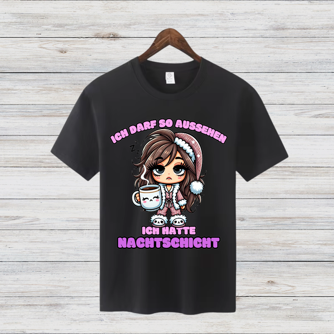 Ich hatte Nachtschicht | Lustiges Statement-Shirt | Humorvolles Design für Wintertage | Nachtarbeiter-Geschenkidee