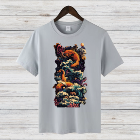 Mystische Meeresflut | Künstlerisches Fantasy-Shirt | Ozean-Design für Abenteurer | Stilvolles Statement-Shirt für den Winter
