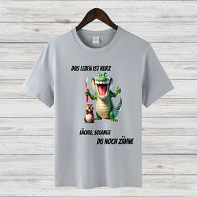 Krokodil & Hamster Shirt | Lustiges Statement | Humorvolles Design für Zahnliebhaber | Baumwoll-T-Shirt für kalte Tage