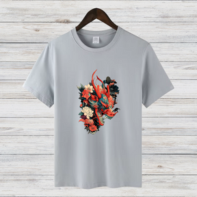 Drachenblüte | Mystisches Drachen T-Shirt | Asiatisches Kunstdesign | Stylisches Shirt für Fantasy-Fans