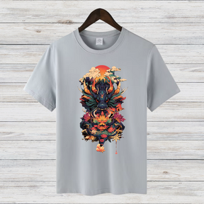 Mystischer Drachengeist | Asiatisches Kunst T-Shirt | Fantasievolles Design | Stilvolles Baumwollshirt für Wintertage