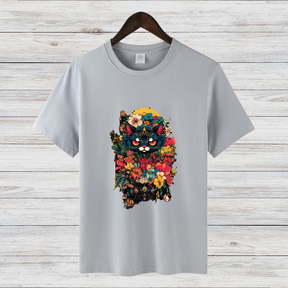Mystische Katzenmagie | Künstlerisches T-Shirt | Fantasy Katzen-Design | Stilvolles Statement-Shirt für Katzenliebhaber
